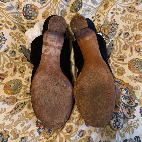 Vintage 1940s suede peep-toe heels, 8.5 - Picture 5 of 8